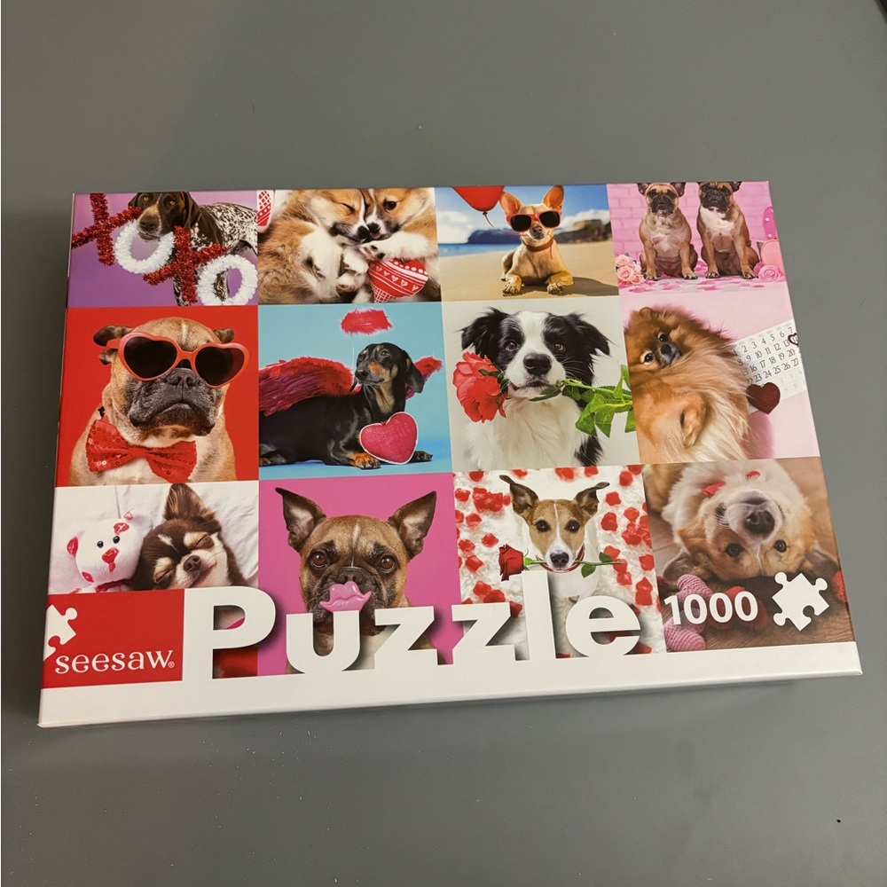 Seesaw 1000 Piece Valentine’s Day Dog Puzzle